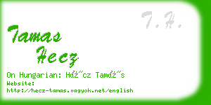 tamas hecz business card